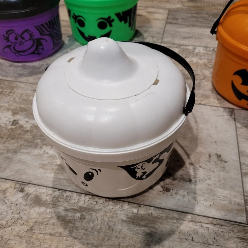 Vintage McDonald's Halloween Happy‎ Meal Boo Buckets Set Of 4 *Read Description